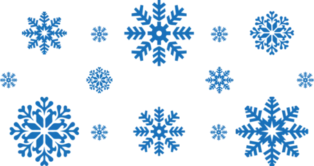 Fotobehang Set of snowflakes on white, Snowflakes pattren © Pixzot