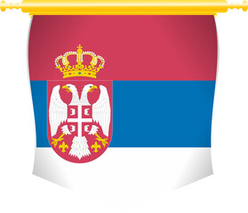 Obraz premium Serbia Flag Abstract Shape