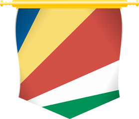 Seychelles Flag Abstract Shape