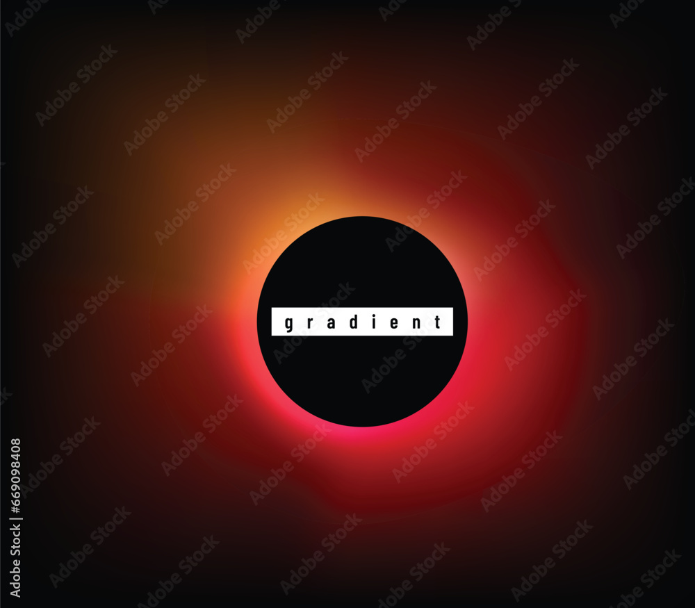Poster round gradient vector background. circle light banner with gradient