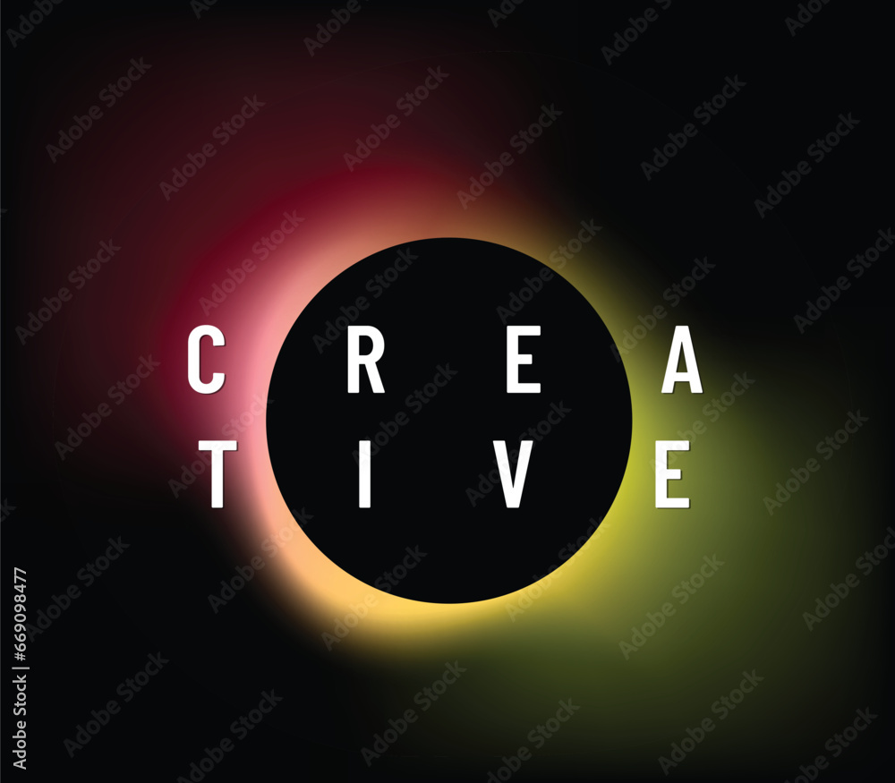 Aufkleber round gradient vector background. circle light banner with gradient
