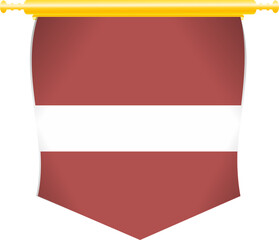 latvia Flag Abstract Shape