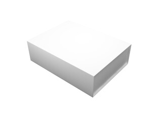 Close up view blank white paper box suitable for your mock up materials.