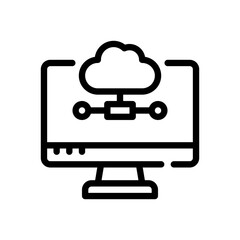 cloud computing line icon