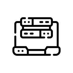 Obraz premium laptop line icon