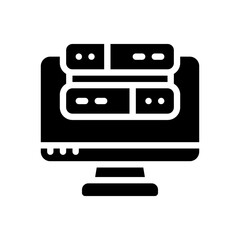 Fototapeta premium computer glyph icon