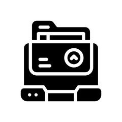 Fototapeta premium upload glyph icon