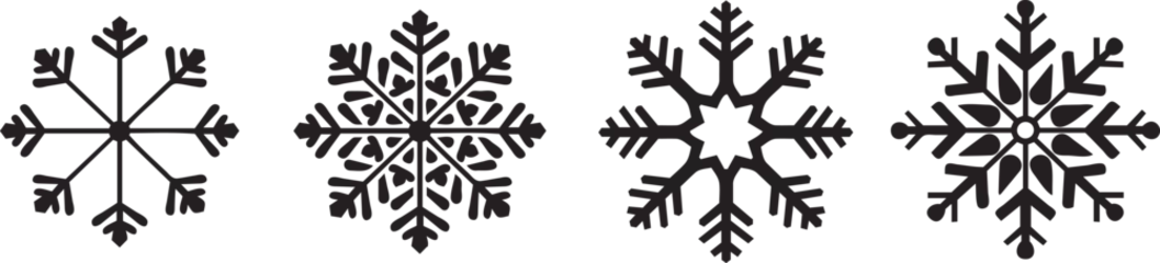 Fotobehang Snowflakes Set, Snowflake for winter theme © Pixzot