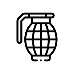 grenade line icon