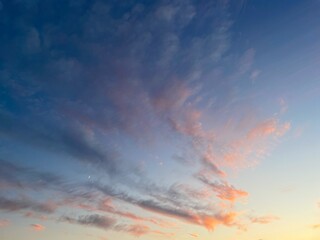 夕日に染まる雲
