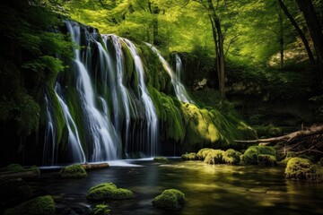 tropical forest waterfall