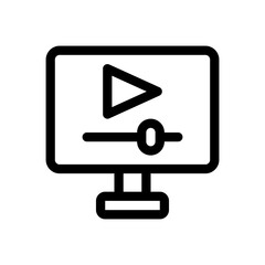 video marketing line icon