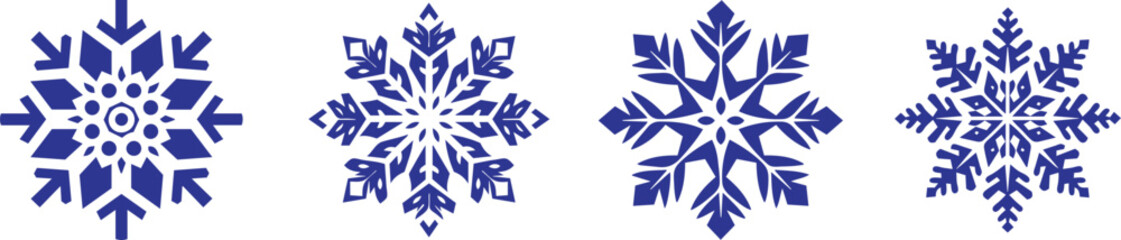 Blue snowflake set