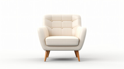 Armchair Modern designer chair on white background