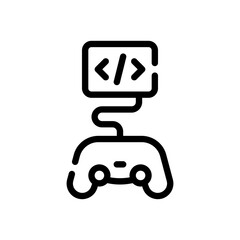 game development line icon