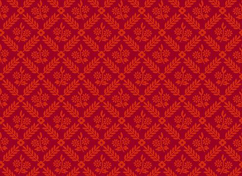 beautiful red seamless pattern illustration all over repeat design for digital and textile 


