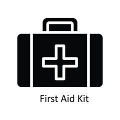 First Aid Kit  vector Solid Design illustration. Symbol on White background EPS 10 File 