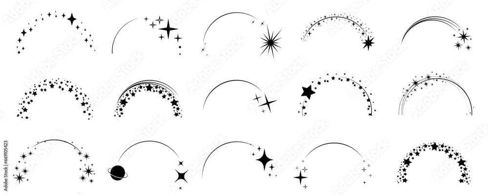 Canvas Prints round starry frames design decorative frame