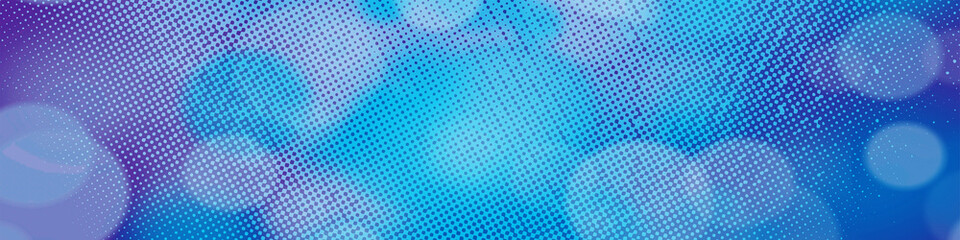 Blue panorama bokeh background for seasonal and holidays event with copy space, Best suitable for online Ads, poster, banner, sale, celebrations and various design works