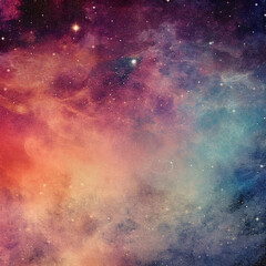 Endless cosmos filled with colorful stars background