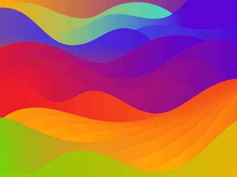Colorful Abstract Gradiends fluid wave Backgrounds with red, green, blue, yellow vibrant colors