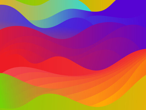Colorful Abstract Gradiends fluid wave Backgrounds with red, green, blue, yellow vibrant colors