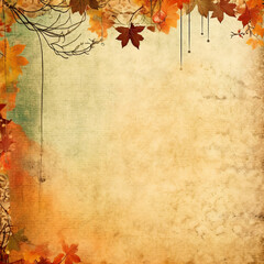 Autumn leaves template design background