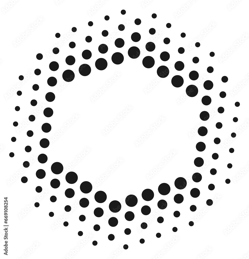 Aufkleber abstract halftone frame with blank space. hexagon shape