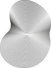 Flowing lines wave. Halftone texture. Curve halftone shape on white background. 3D vector wave lines pattern. Vector illustration.