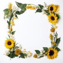 Obraz premium Natural sunflower border