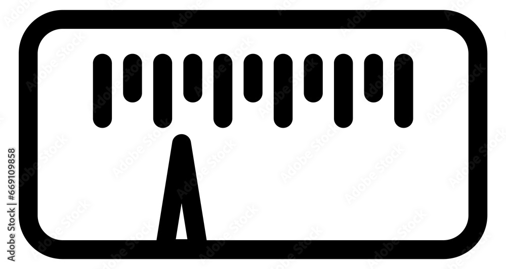 Poster indicator scale linear icon. meter symbol. measurement sign