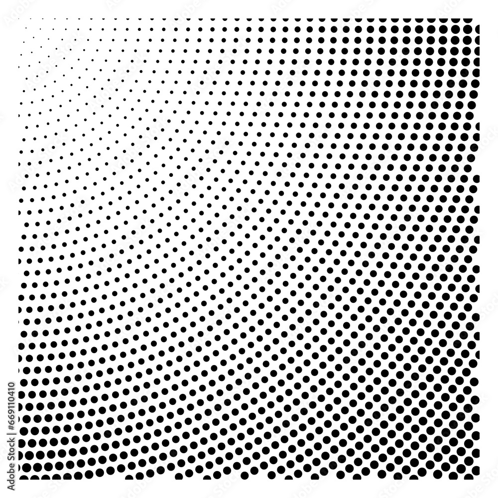 Poster halftone gradient texture square. geometric dot pattern