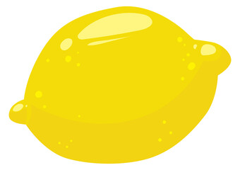 Lemon cartoon icon. Whole fruit. Fresh citrus