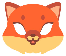 Fox mask. Asian animal mascot. Party character