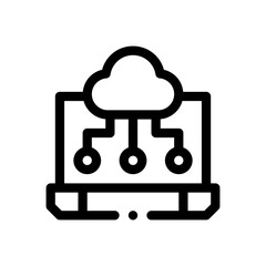 cloud service line icon