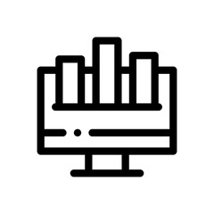 Obraz premium pie chart line icon