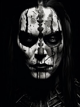 Viking Nordic warrior black metal character