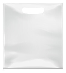 Plastic bag realistic mockup. White blank package