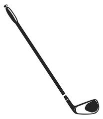 Golf club black logo. Sport game symbol