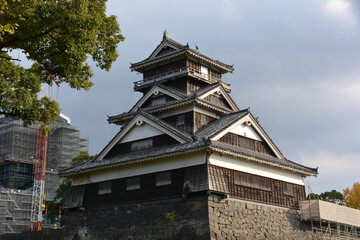 Fototapeta na wymiar 震災から復興中の熊本城　宇土櫓