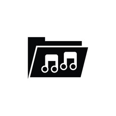music folder vector type icon