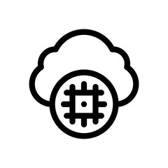 cloud computing line icon