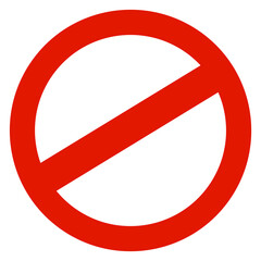 Forbidden sign. Stop and ban red circle symbol