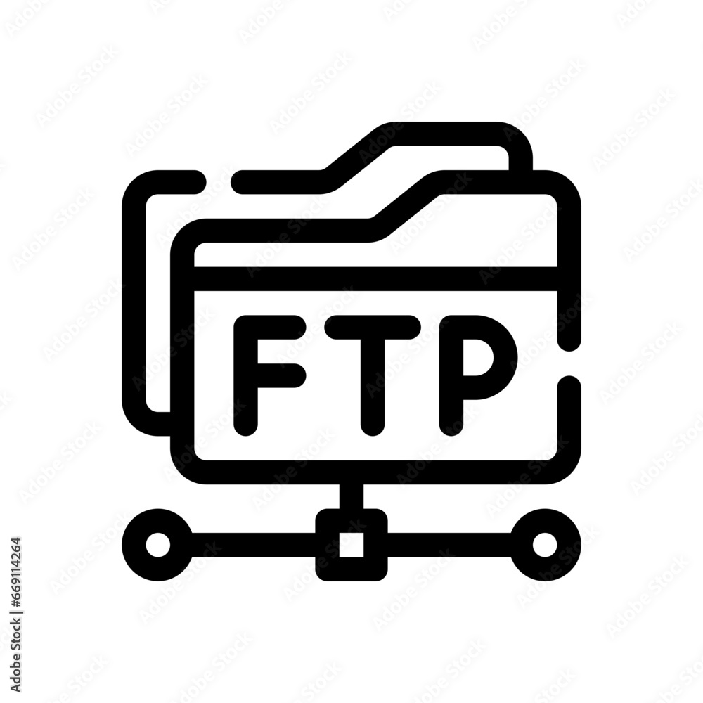 Wall mural ftp line icon