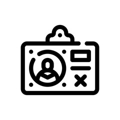 id card line icon