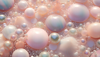 Perlen in Wasser beige türkis perlmutt mit Akzenten oder als Hintergrund