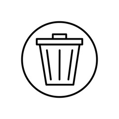  Delete, remove icon. flat liner trendy style illustration on white background..eps