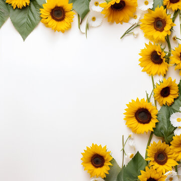 Sunflower border to add a touch of color to your home