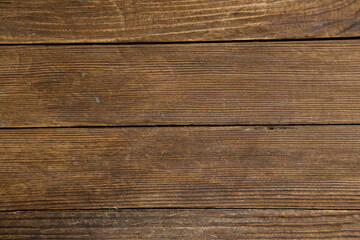 Fototapeta premium Old wood texture background, surface with old natural colored wood, top view. Grain table surface.