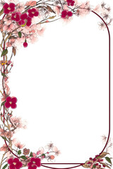Fototapeta premium japan frame border emptypage Whitebackground